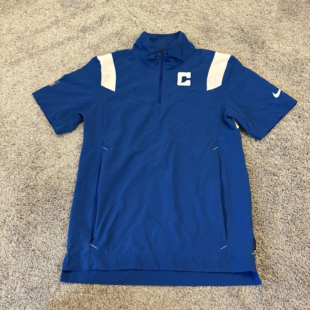 Indianapolis Colts Nike Shirt Mens XS On Field 1/4 Zip Captain Pullover Warm Up